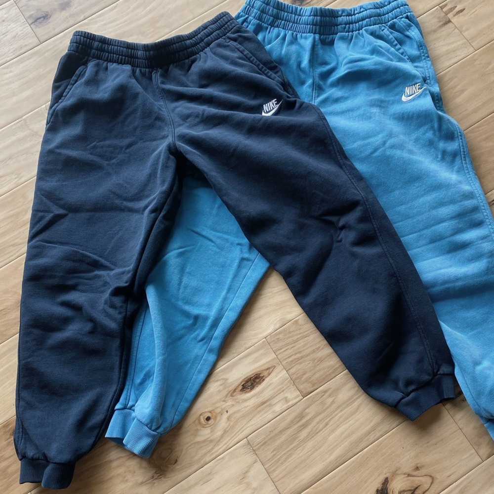 Nike Kids Two-Pack Fleece Joggers in Black &  Blue